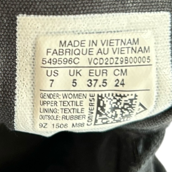 Converse Chuck Taylor All Star Black High Top Sneakers Unisex Casual‎ 7 - Picture 7 of 16